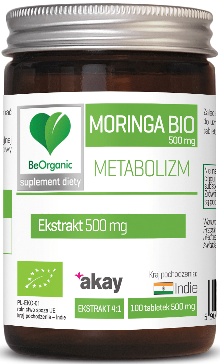 Moringa ekstrakt BIO 500mg x 100 tabletek