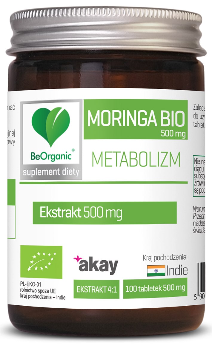 Moringa ekstrakt BIO 500mg x 100 tabletek