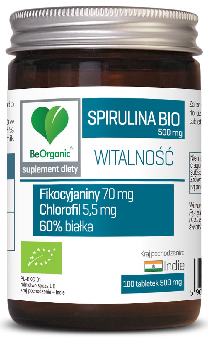 Spirulina BIO 500 mg x 100 tabletek