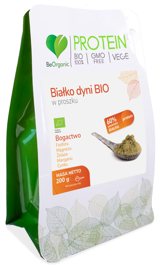 Białko dyni 80% BIO w&nbsp;proszku 200g - BeOrganic