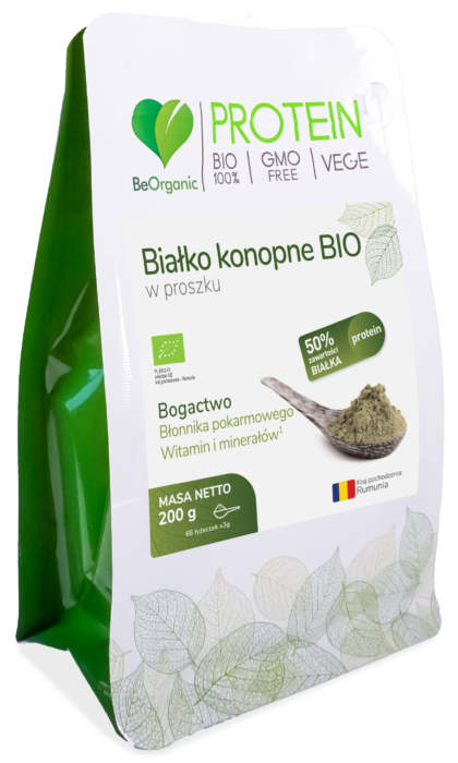 Białko konopne 80% BIO w proszku 200g