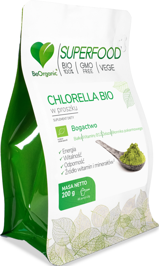 Chlorella BIO w&nbsp;proszku 200g - BeOrganic