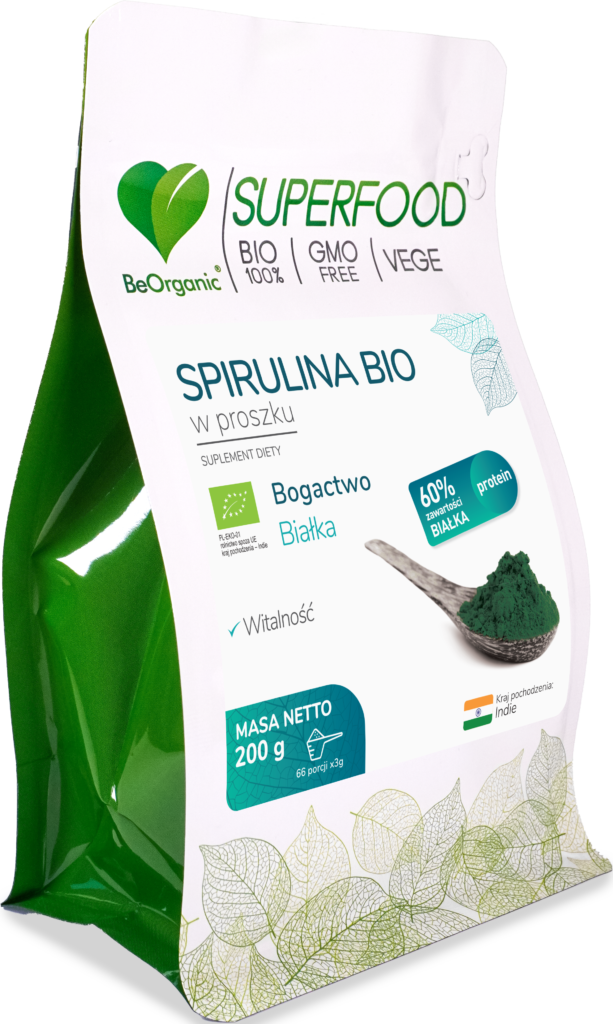 Spirulina BIO w&nbsp;proszku 200g - BeOrganic