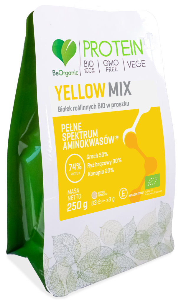 Yellow MIX białek roślinnych BIO 250g - BeOrganic