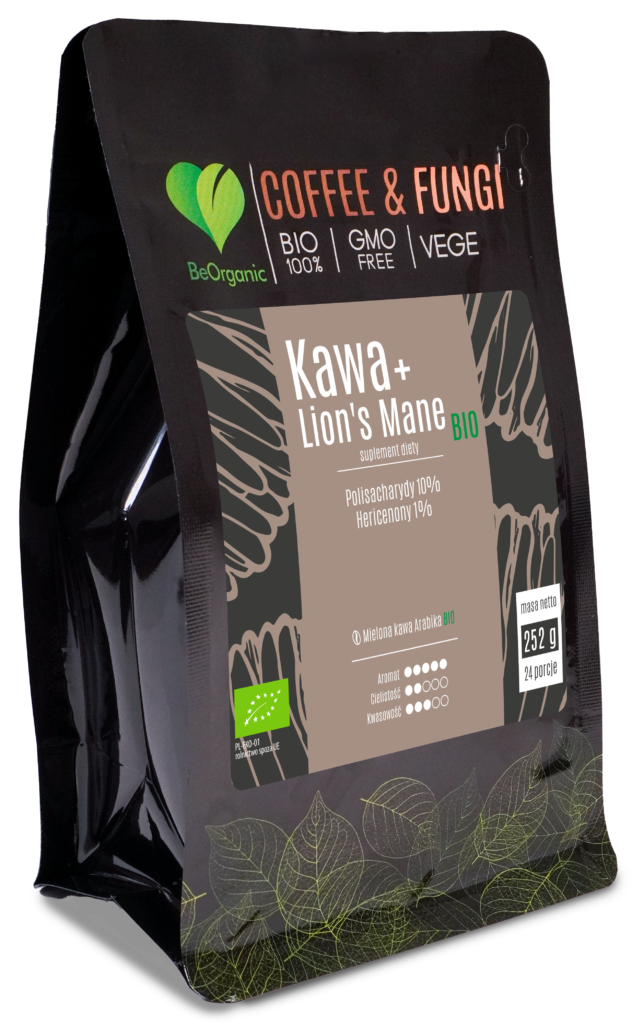 Kawa Arabica mielona + Lion’s Mane BIO 252g - BeOrganic